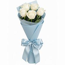 Букет 5 Белых роз Проуд в Давыдовке