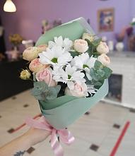 Букет цветов из:  Хризантемы и Розы #REPLACE_PRED# Давыдовке