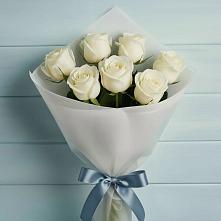Букет 7 Белых роз Эдлесс Лав в Давыдовке