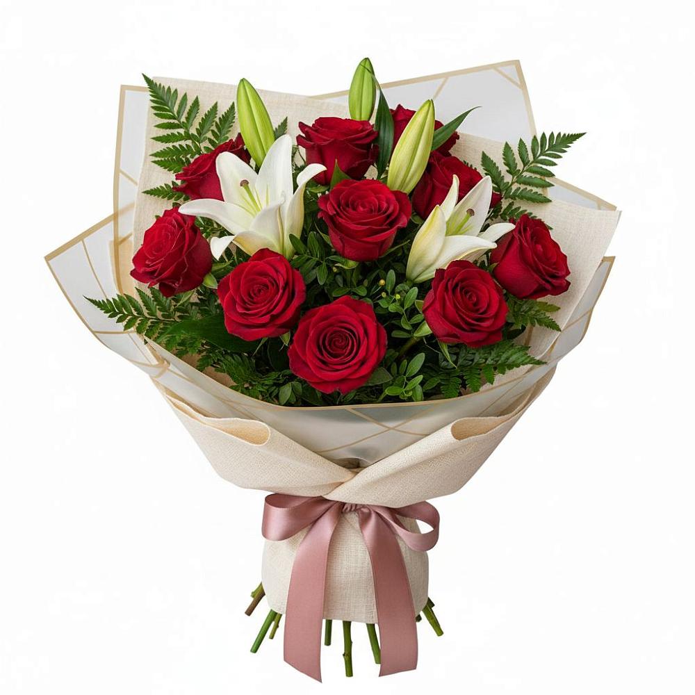 Букет цветов из: Лилии и Розы в Давыдовке