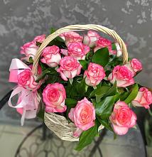 Цветочная композиция из Розы в корзине #REPLACE_PRED# Давыдовке