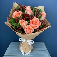 Букет цветов из:  Розы и Альстромерии #REPLACE_PRED# Давыдовке