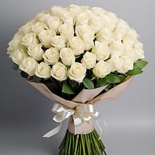 Букет 101 беля роза Белоснежка в Давыдовке
