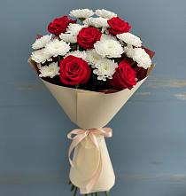 Букет цветов из:  Розы и Хризантемы в Давыдовке