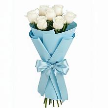 Букет 7 белых роз Проуд в Давыдовке