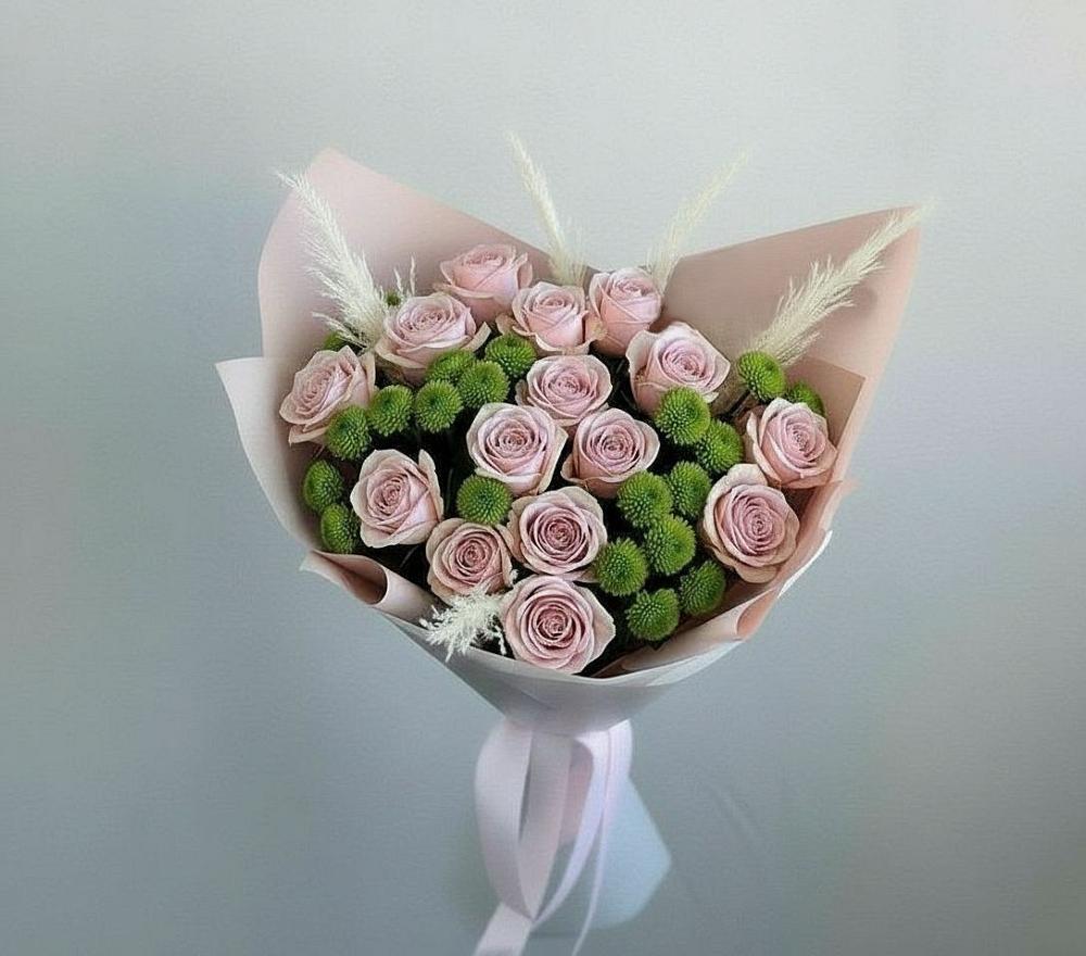 Букет цветов из: Розы и Хризантемы в Давыдовке