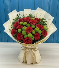 Букет цветов из:  Розы и Хризантемы в Давыдовке