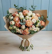 Букет цветов из:  Альстромерии и Розы в Давыдовке