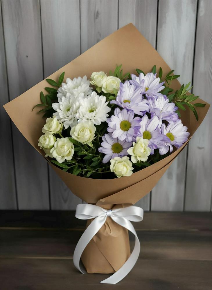 Букет цветов из: Хризантемы и Розы в Давыдовке