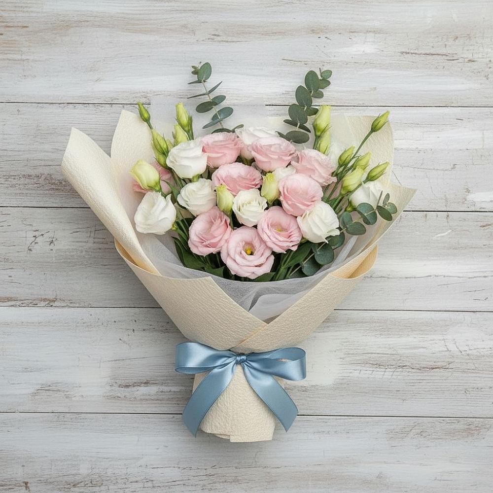 Букет цветов из: Лизиантусы в Давыдовке